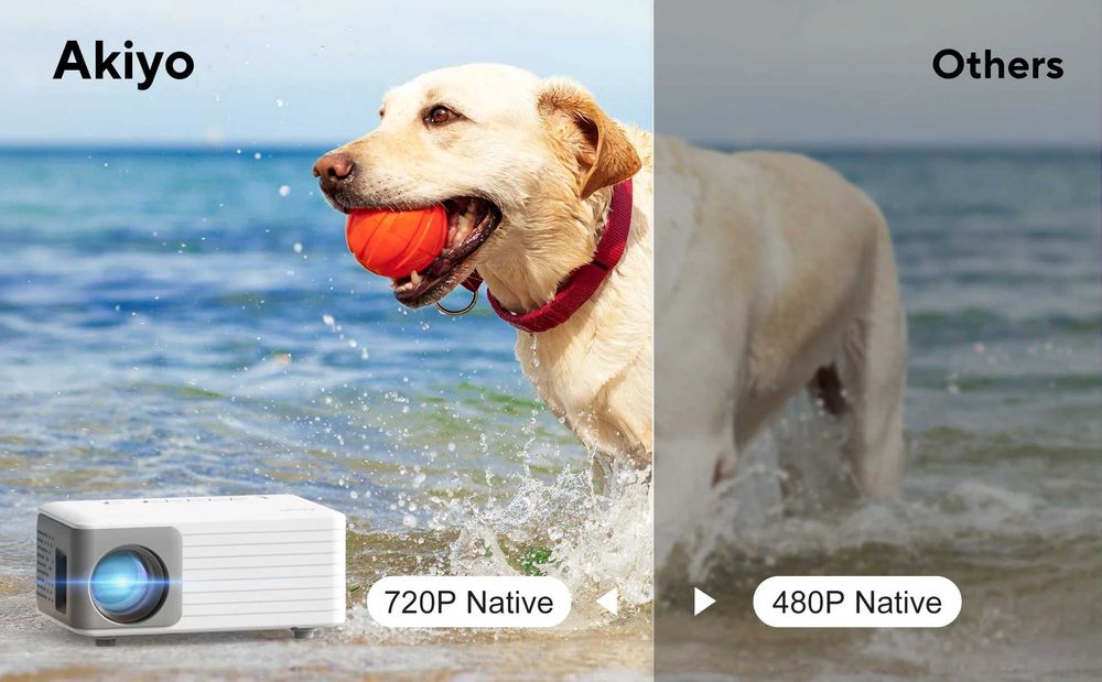 Mini proiector,portabil AKIYO O1 trepied,1080P iOS/Android/PC/HDMI/USB