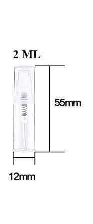 20 броя 2 ml. пластмасова спрей бутилка за парфюм с пулверизатор