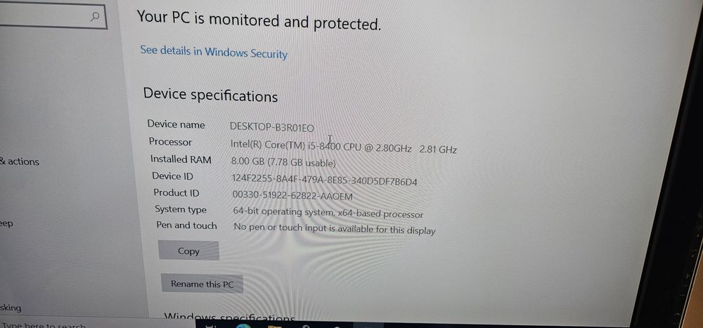 Pc Fujitsu Esprimo M15W i5 8400