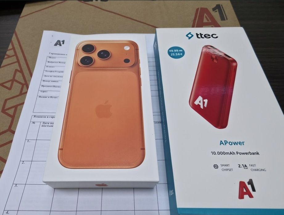 ЗАПЕЧАТАН 256GB iPhone 17 Pro Гаранция A1 2028г. Orange | Оранжев