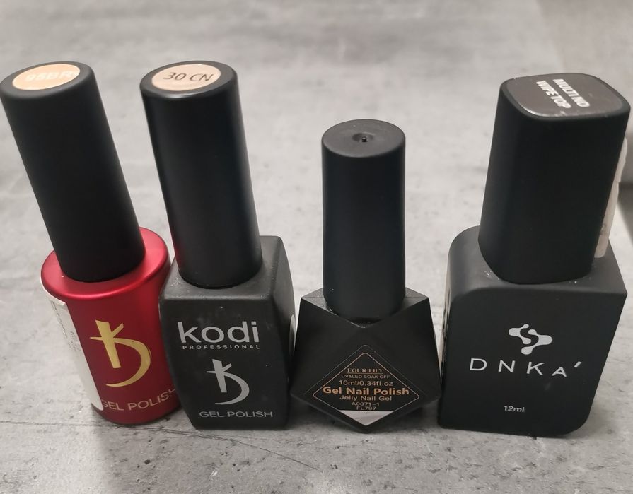 Топ лак Multi и три цвята гел лак