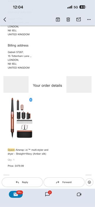 Dyson Airwrap i.d. Multi-styler and dryer - Amber Silk ЧИСТО НОВ!