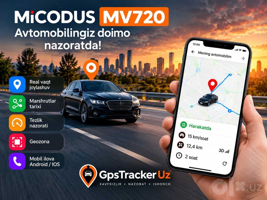 GPS-трекер MiCODUS MV720 (ishonchli hizmat Gps_Tracker_UZda!)