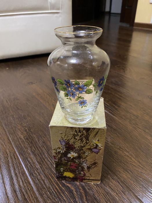 Винтажная ваза «Богемия» (Bohemia), Чехословакия, НОВАЯ