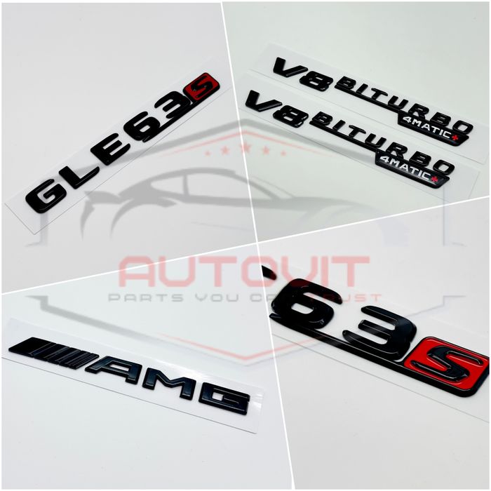 Mercedes надписи GLE63s V8 biturbo AMG баджове