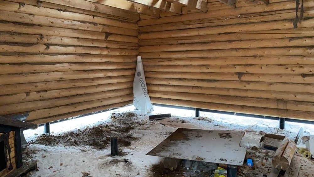 Дом из сруба на сваях 90 кв