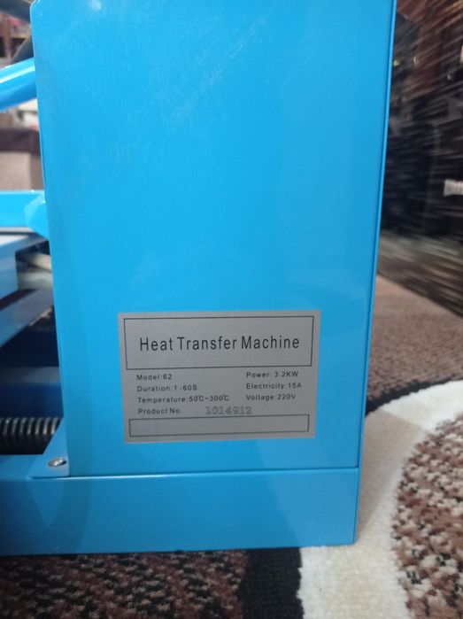 Matoga rasim tushiradigan Sublimation TermoPress aparat sotiladi