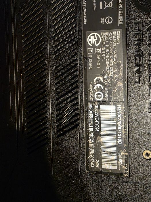Laptop Asus ROG GLE553VE