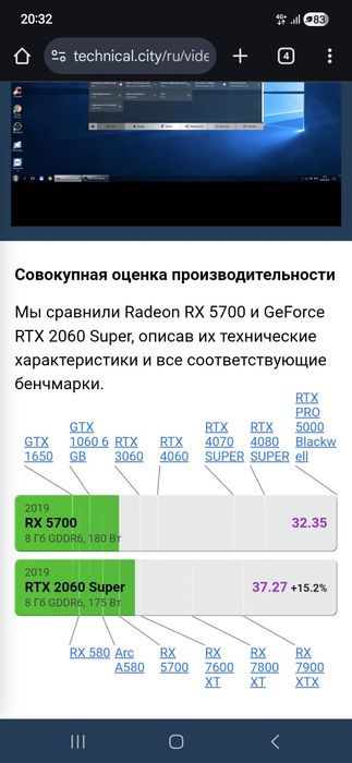 Видеокарта 5700 8 гб.