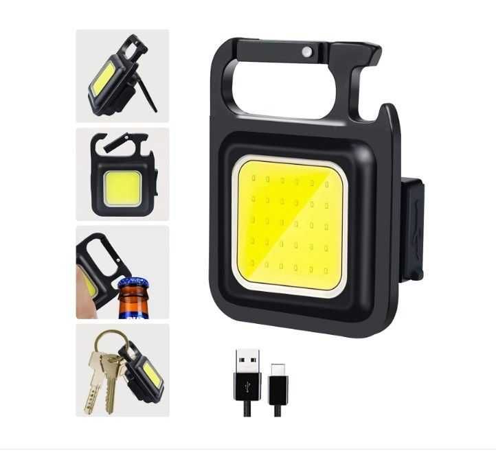 Акумулаторно мини LED фенерче, джобен ключодържател