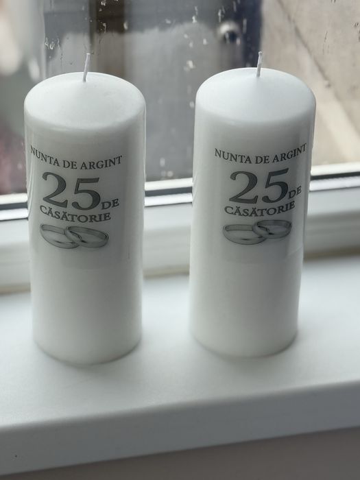 Vand lumanari nunta de argint NOU