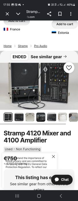 Amplificator / mixer  vintage chitara Stramp 4120