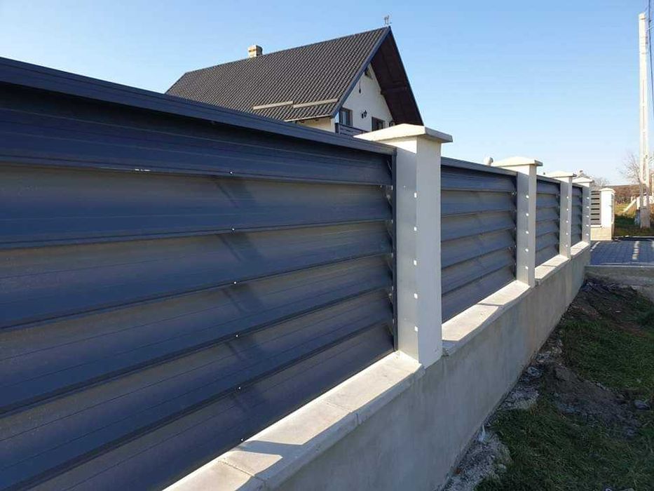 Garduri si porti din panou tip jaluzele, sipca metalica si alte modele