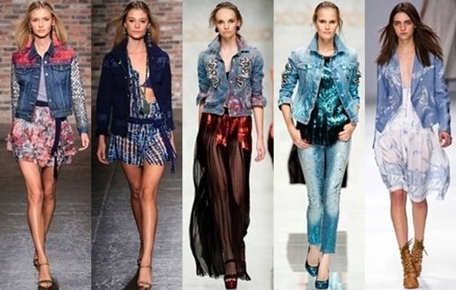 ROCCOBAROCCO Geaca Jeans Stil Desigual Pictata Manual Oferta 1+1