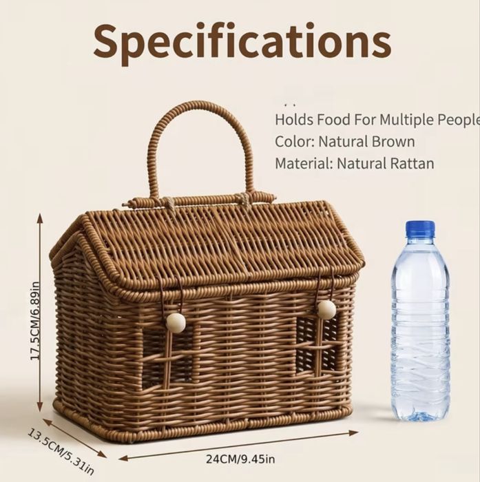 Корзина для пикника домик