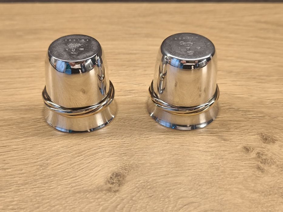 Продавам антикварен сребърен чифт чаши Cartier Paris