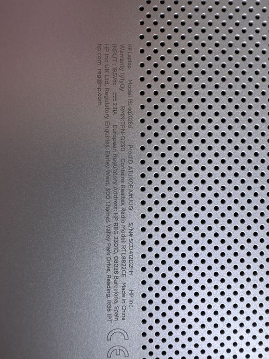 Ноутбук HP модель 15s-eq2028ci, торг