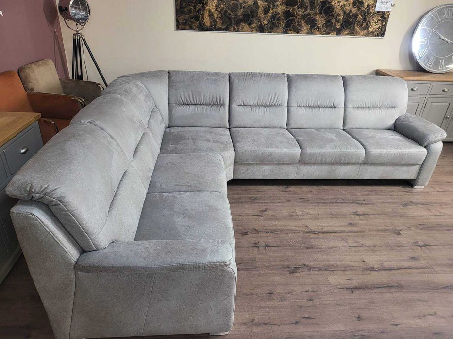 Светло сив ъглов диван от плат PP-HS10002