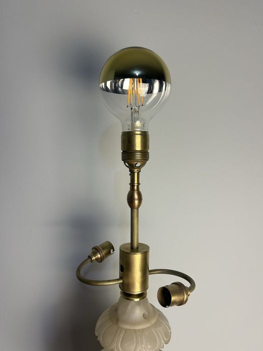 Lampă vintage din alabastru și alamă – 80 cm, stil clasic elegant
