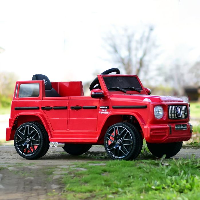 Masinuta Electrica Copii Mercedes G63 AMG Rosie, 70W, 12V, Scaun