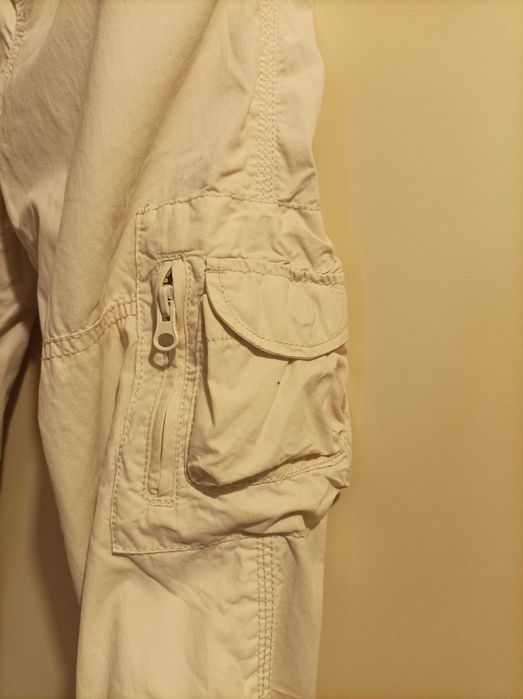Pantaloni dublati pt timp rece, pt fete 10A, cream.