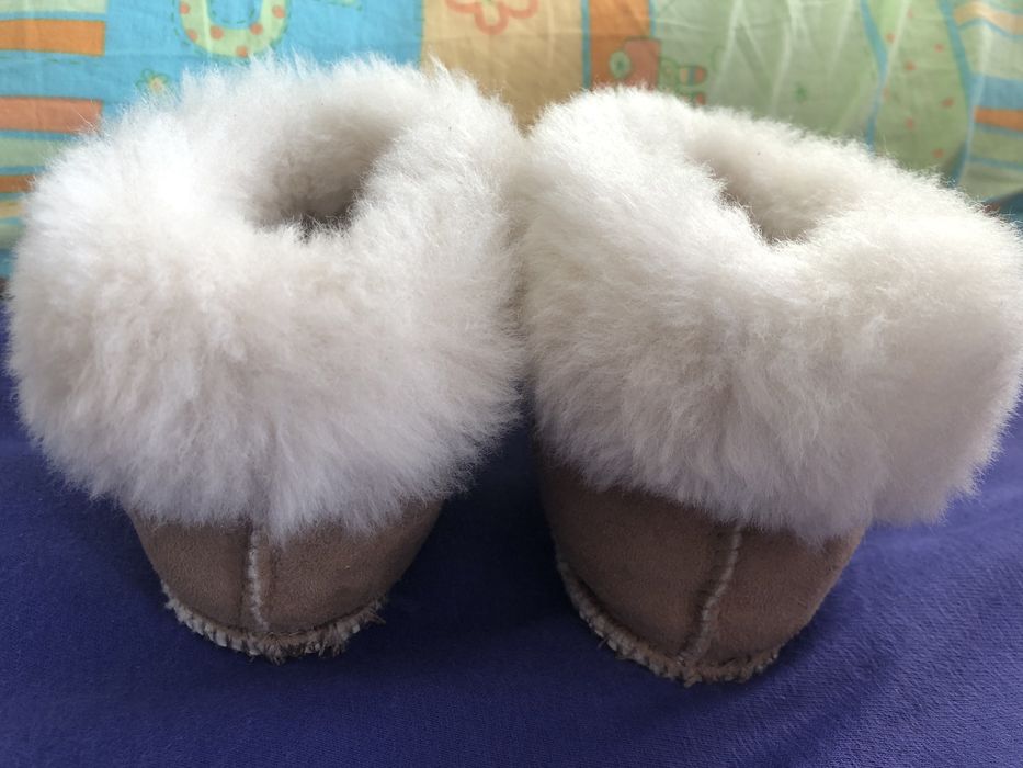 Пухкави пантофи естествена кожа, размер 20-22