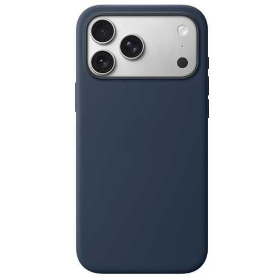 Husa iPhone 18 Pro Interior Alcantara Premium Albastru Inchis