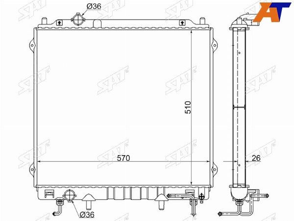 Радиатор Hyundai Terracan