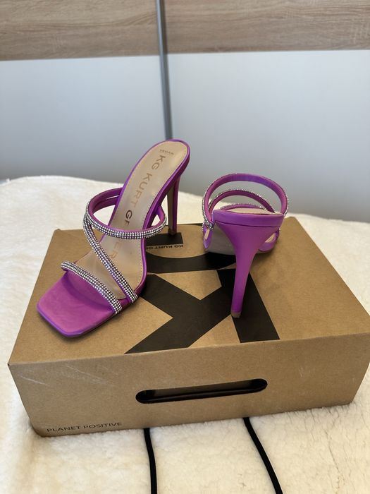 Pantofi cu toc cu satin marimea 38