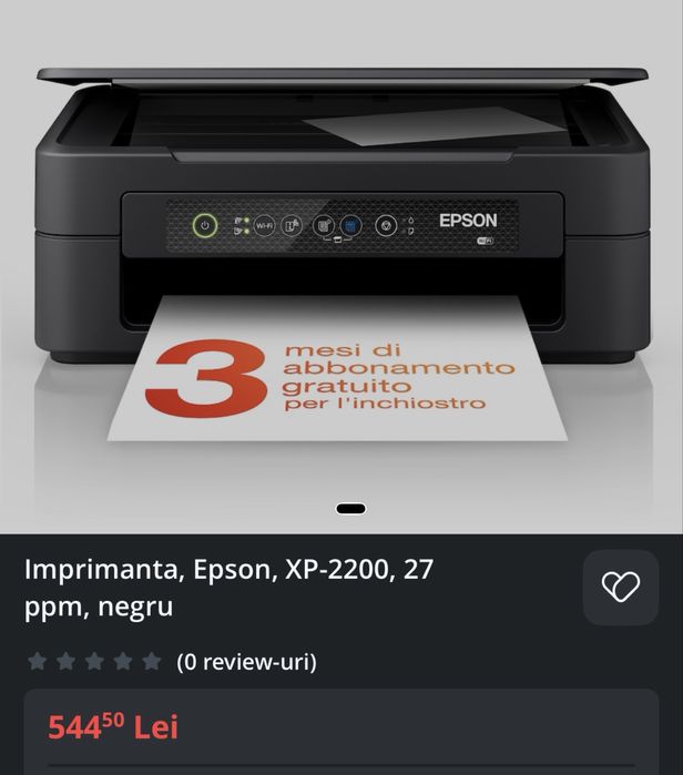 Imprimanta epson 2200’laser SIGILATA