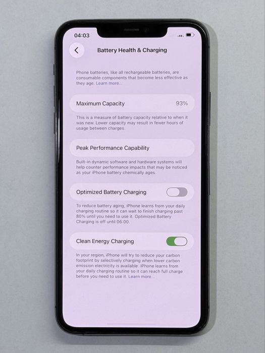 iPhone 11 ProMax Grey 512GB 93% battery