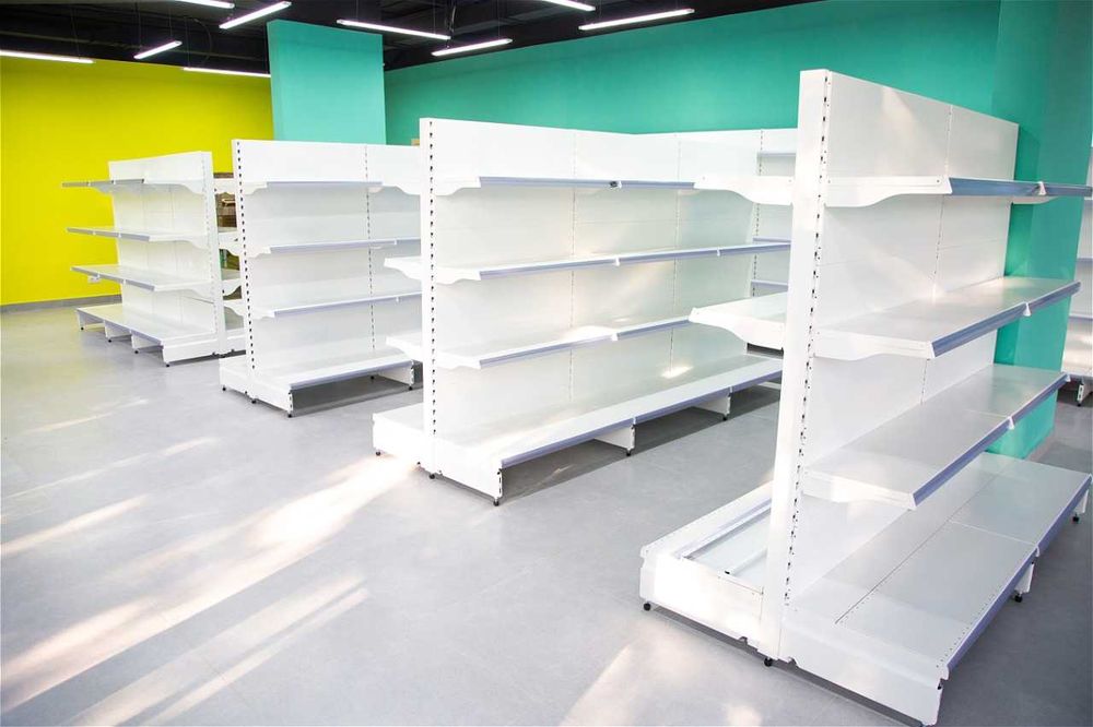 Торговые стеллажи из металла, стеллаж продовольственный магазин