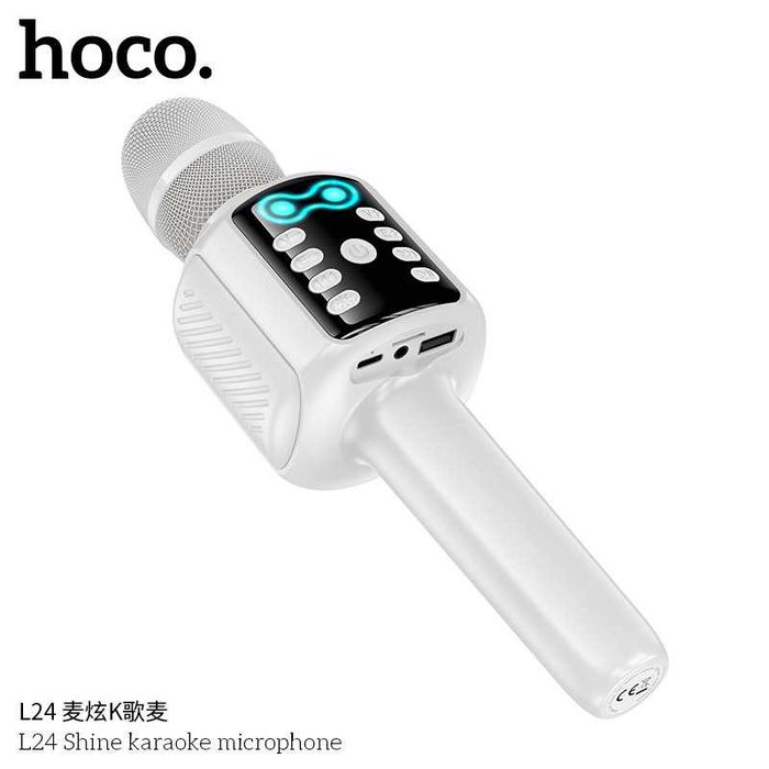 Hoco L24 Караоке Микрофон с Bluetooth-колонкой и RGB-подсветкой