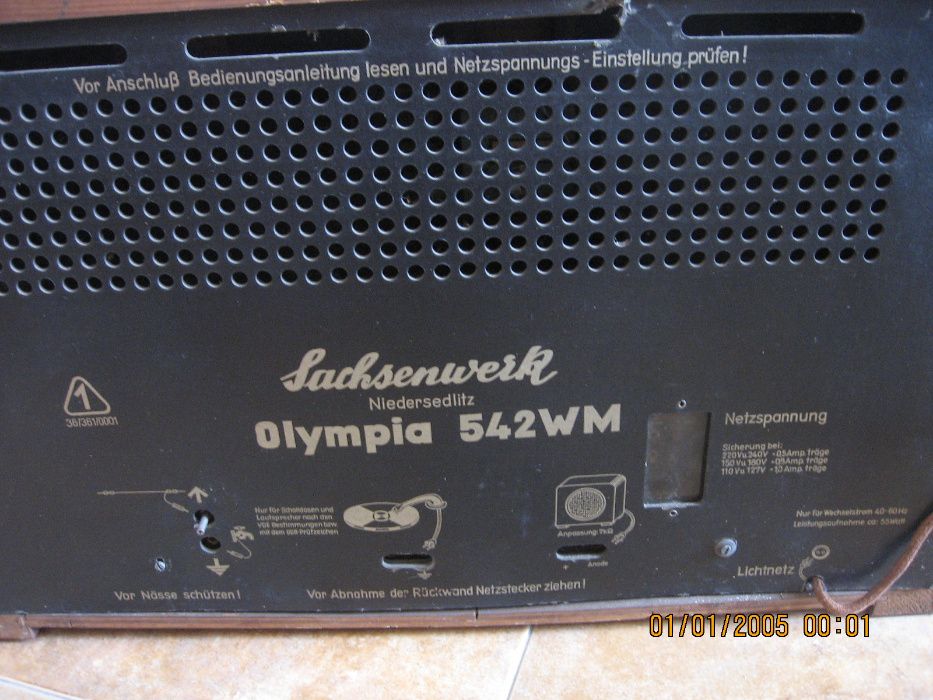 Ретро лампово радио модел Olympia 542 WM , 1954/55 г