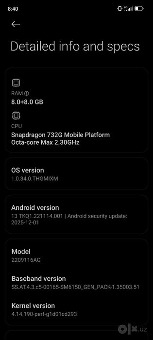 Redmi note 12 pro 4g 8+8 256