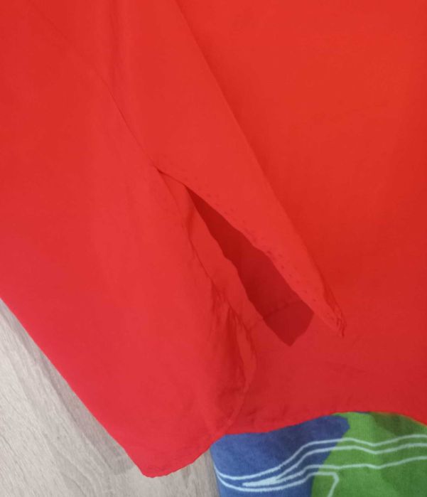 Camasa vintage femei rosie FSA Collection marimea 12/L 100% poliester