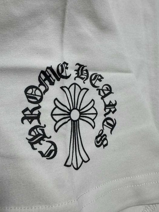 Chrome Hearts "Neck Logo" White T-shirt
