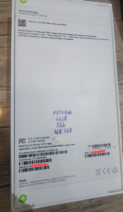 iPhone 15 Pro Max Natural Titanium