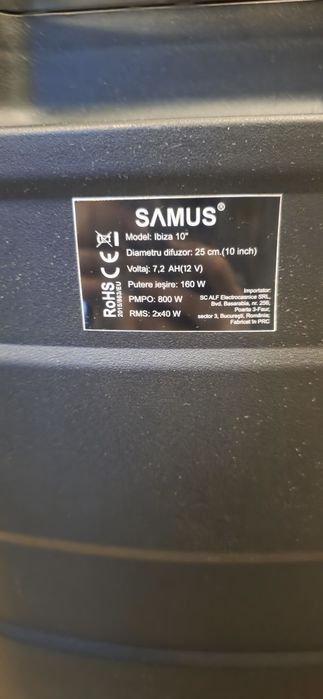 Boxă activă SAMUS Ibiza 10 – 500 lei