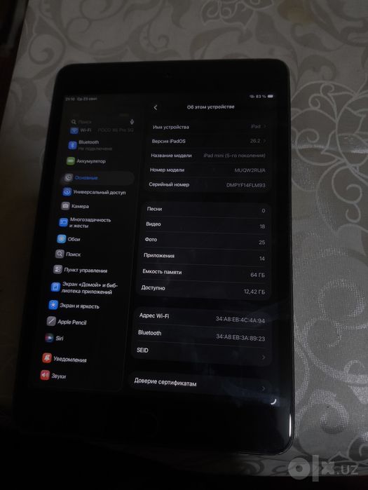 iPad 5 mini  64 gb Wi-fi