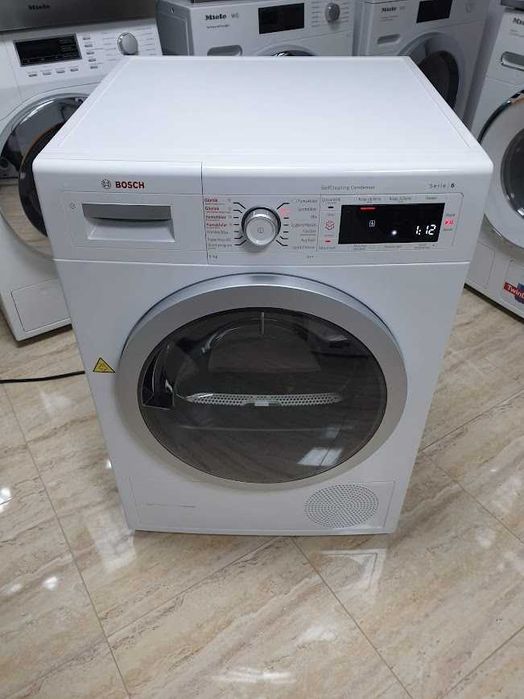 9Kg - Пара - Сушилня Bosch Serie 8 с Термопомпа 12м Гаранция Бош