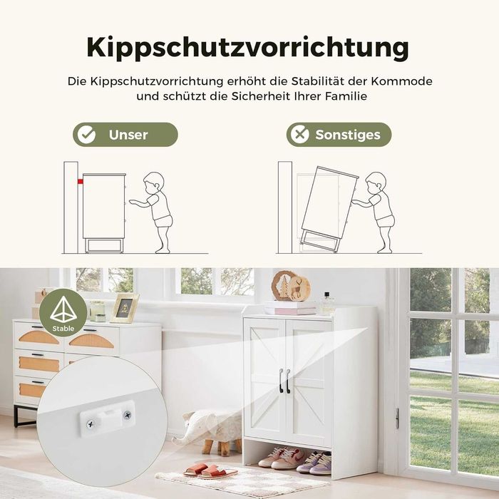 Pantofar 5 niveluri alb – dulap incaltaminte cu rafturi reglabile - LIVRARE GRATUITA !