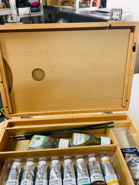 Set de vopsele în ulei W&N Winton în cutie de lemn
