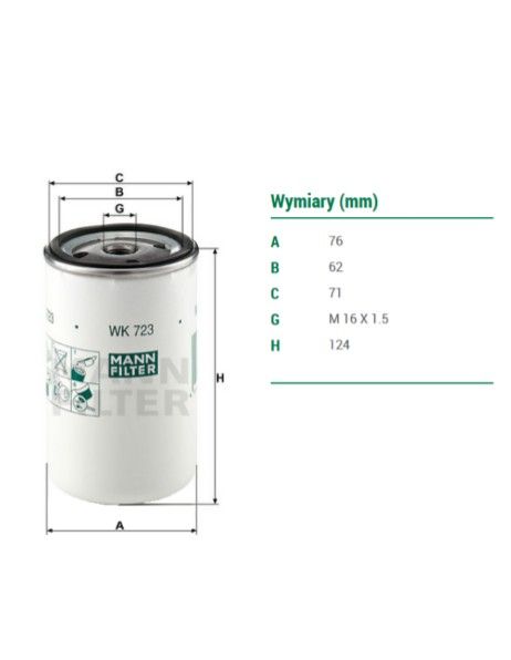 Filtru combustibil Mann-Filter wk 723