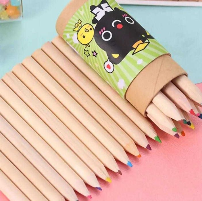 Комплект от 12 броя качествени дървени моливи