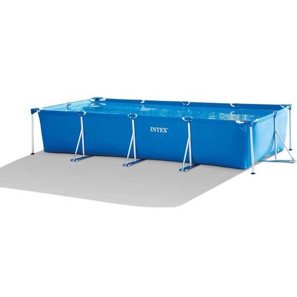 Правоъгълен басейн с метална рамка INTEX 28274 (450x220x83 см) + Помпа