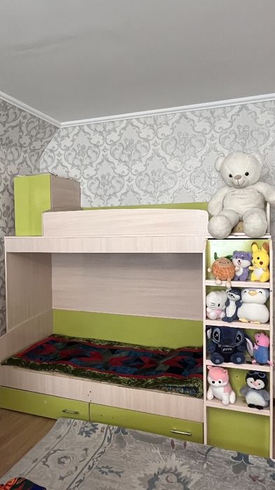 Кровать детский двухярусный,  ағаш төсек,  балаларға төсек,
