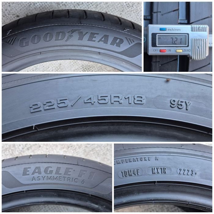 O bucată 225/45 R18 vară - una Goodyear Bridgestone