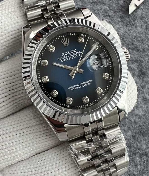 Ceas TIP R.O.L.E.X PERPETUAL OYSTER DAY DATE Silver&Blue Automatic !!