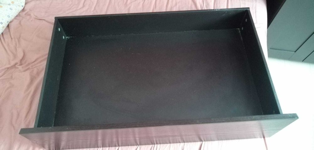 2 cutii de depozitare pentru pat MALM negre IKEA